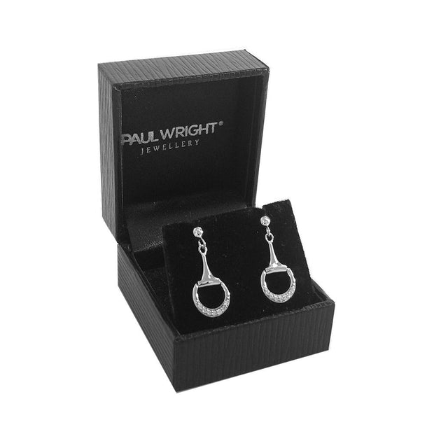 Silver Snaffle Bit Equestrian Earrings - Paul Wright Jewellery