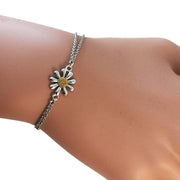 Single Silver Daisy Bracelet - Paul Wright Jewellery