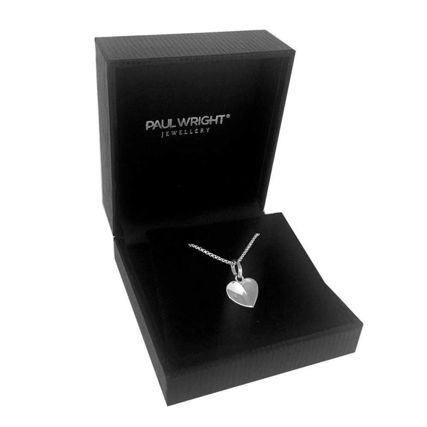 Stylised Heart Shaped Pendant in 925 Sterling Silver Ref AE-P5008 - Paul Wright Jewellery
