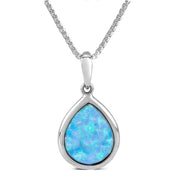 Vibrant Blue Opal Pendant - Paul Wright Jewellery