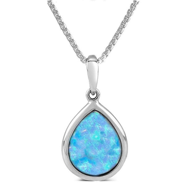 BLUE FIRE OPAL NECKLACE AND EARRINGS SET - 761SET - Caribbean Blue Opa |  Opal Reef Jewelry