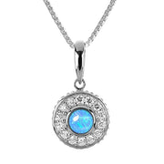 Vibrant Blue Opal Pendant Necklace - Paul Wright Jewellery